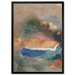 Plakat w ramie Odilon Redon Ofelia. Niebieska peleryna na wodach. Reprodukcja