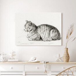 Obraz klasyczny Jean Bernard Leżący kot Reprodukcja