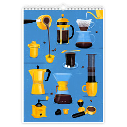Kalendarz 13-stronicowy Kalendarz ze sposobami parzenia kawy