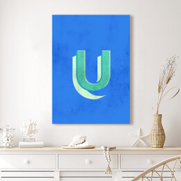 Obraz klasyczny Kolorowe litery z efektem 3D - "U"