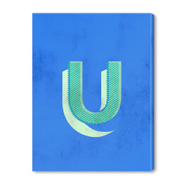 Obraz na płótnie Kolorowe litery z efektem 3D - "U"