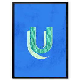 Plakat w ramie Kolorowe litery z efektem 3D - "U"