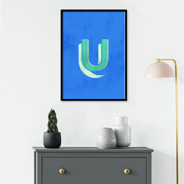 Plakat w ramie Kolorowe litery z efektem 3D - "U"