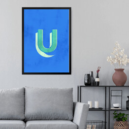 Obraz w ramie Kolorowe litery z efektem 3D - "U"