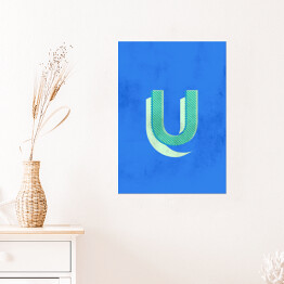 Plakat Kolorowe litery z efektem 3D - "U"