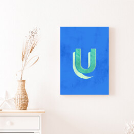 Obraz na płótnie Kolorowe litery z efektem 3D - "U"