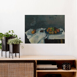 Plakat samoprzylepny Paul Cezanne "Martwa natura - miska brzoskwini" - reprodukcja