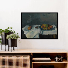 Plakat w ramie Paul Cezanne "Martwa natura - miska brzoskwini" - reprodukcja