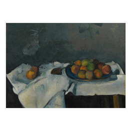 Plakat Paul Cezanne "Martwa natura - miska brzoskwini" - reprodukcja