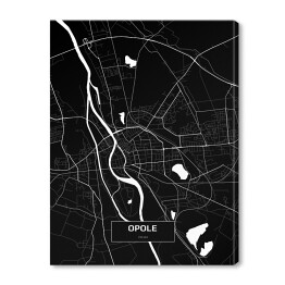 Obraz na płótnie Mapa Opola czarno-biała