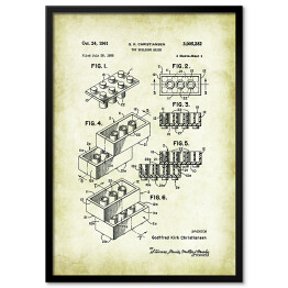 Plakat w ramie G. K. Christiansen - patenty na rycinach vintage - 4