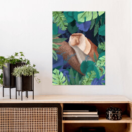 Plakat Dżungla - małpa nosacz