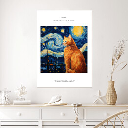 Plakat Portret kota inspirowany sztuką - Vincent van Gogh