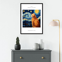 Plakat w ramie Portret kota inspirowany sztuką - Vincent van Gogh
