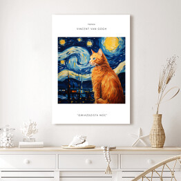 Obraz klasyczny Portret kota inspirowany sztuką - Vincent van Gogh