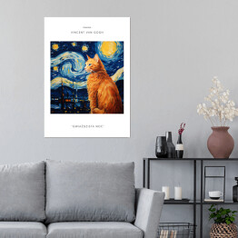 Plakat Portret kota inspirowany sztuką - Vincent van Gogh