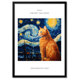 Obraz klasyczny Portret kota inspirowany sztuką - Vincent van Gogh