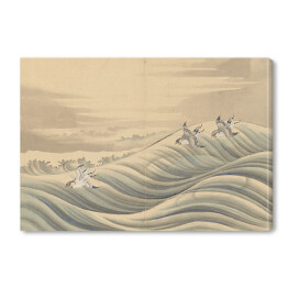 Obraz na płótnie Hokusai Katsushika. Ptaki Chidori. Reprodukcja