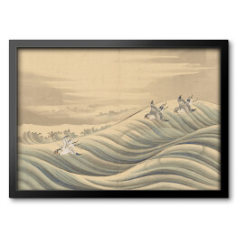 Obraz w ramie Hokusai Katsushika. Ptaki Chidori. Reprodukcja