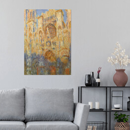 Plakat samoprzylepny Claude Monet "Katedra Rouen, fasada (zachód słońca)" - reprodukcja