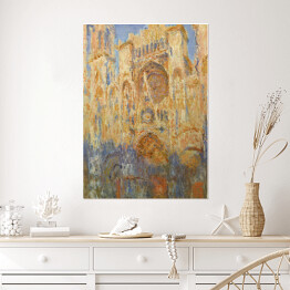 Plakat samoprzylepny Claude Monet "Katedra Rouen, fasada (zachód słońca)" - reprodukcja