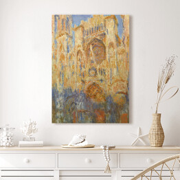 Obraz klasyczny Claude Monet "Katedra Rouen, fasada (zachód słońca)" - reprodukcja