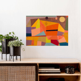 Plakat samoprzylepny Paul Klee Joyful Mountain Landscape Reprodukcja obrazu