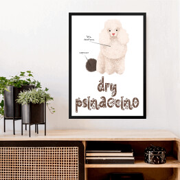 Obraz w ramie Kawa z psem - dry psinaccino