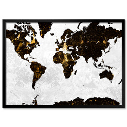Obraz klasyczny Stylowa mapa świata