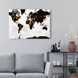 Obraz na płótnie Stylowa mapa świata