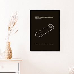 Plakat w ramie Circuit de Barcelona-Catalunya - Tory wyścigowe Formuły 1