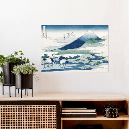 Plakat samoprzylepny Dwór Umezawa w prowincji Sagami. Hokusai Katsushika. Reprodukcja