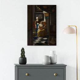 Obraz na płótnie Jan Vermeer List miłosny Reprodukcja