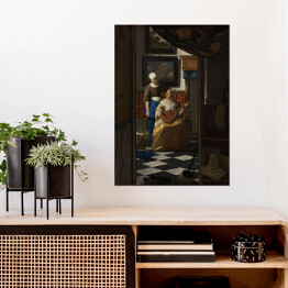 Plakat Jan Vermeer List miłosny Reprodukcja