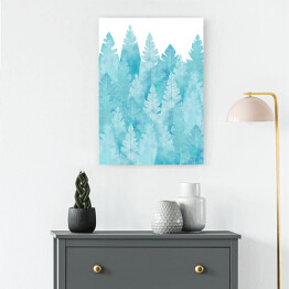 Obraz na płótnie Błękitny bajkowy las