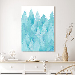 Obraz na płótnie Błękitny bajkowy las