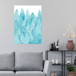 Plakat Błękitny bajkowy las