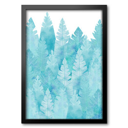 Obraz w ramie Błękitny bajkowy las