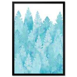 Plakat w ramie Błękitny bajkowy las