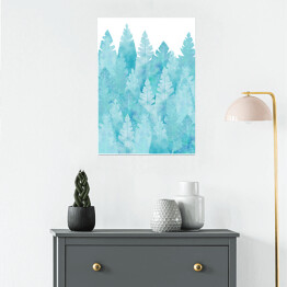 Plakat Błękitny bajkowy las
