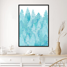 Plakat w ramie Błękitny bajkowy las
