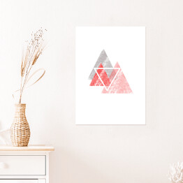 Plakat samoprzylepny Przetarte pastelowe trójkąty