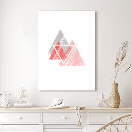 Obraz na płótnie Przetarte pastelowe trójkąty