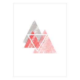 Plakat Przetarte pastelowe trójkąty