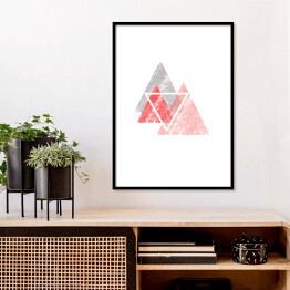 Plakat w ramie Przetarte pastelowe trójkąty