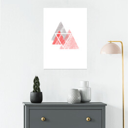 Plakat samoprzylepny Przetarte pastelowe trójkąty