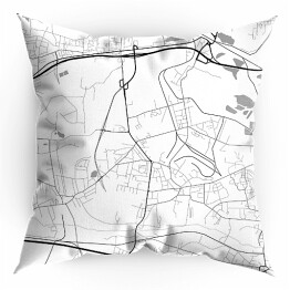 Poduszka Minimalistyczna mapa Rudy Śląskiej