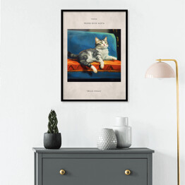 Plakat w ramie Kot portret inspirowany sztuką - Francisco Goya "Maja Naga"