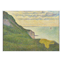 Plakat samoprzylepny Georges Seurat "Pejzaż Port-en-Bessin w Normandii" - reprodukcja