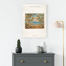 Obraz na płótnie Auguste Renoir "Krajobraz nad morzem" - reprodukcja z napisem. Plakat z passe partout